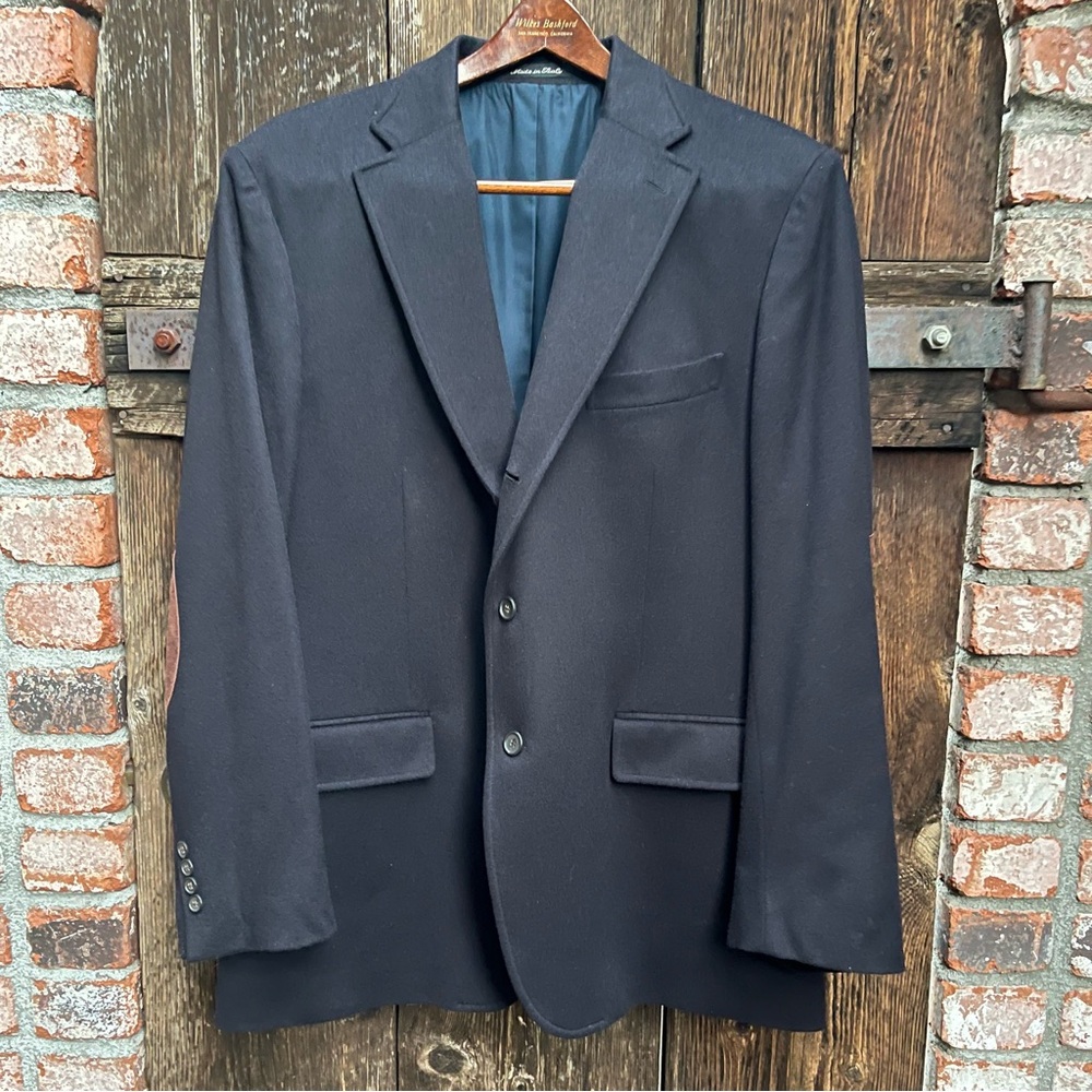 Faconnable Black Men's Blazer 100% Wool Sz L